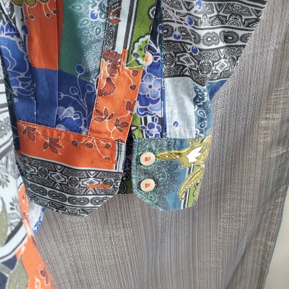 Robert Graham Mens 3TG Patchwork‎ Floral Paisley Button Down Shirt Rare - Picture 5 of 8